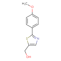 Chemical structure of [2-(4-methoxyphenyl)-1,3-thiazol-5-yl]methanol - CSSB00012274765