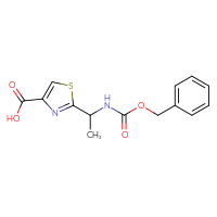 Chemical structure of 2-(1-{[(benzyloxy)carbonyl]amino}ethyl)-1,3-thiazole-4-carboxylic acid - CSSB00012475967