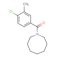Chemical structure of 1-(4-chloro-3-methylbenzoyl)azocane - CSSB02005081377