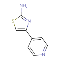 Chemical structure of 4-(pyridin-4-yl)-1,3-thiazol-2-amine - CSSB00000183849