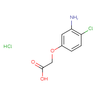 Chemical structure of 2-(3-amino-4-chlorophenoxy)acetic acid hydrochloride - CSSB20621792977