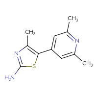 Chemical structure of 5-(2,6-dimethylpyridin-4-yl)-4-methyl-1,3-thiazol-2-amine - CSSB00010068812