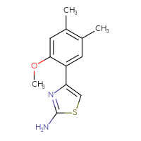 Chemical structure of 4-(2-methoxy-4,5-dimethylphenyl)-1,3-thiazol-2-amine - CSSB00010004834
