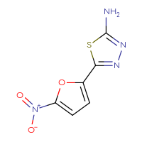 Chemical structure of 5-(5-nitrofuran-2-yl)-1,3,4-thiadiazol-2-amine - CSSB00011230213