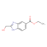 Chemical structure of ethyl 2-(hydroxymethyl)-1H-1,3-benzodiazole-5-carboxylate - CSSB00010290848
