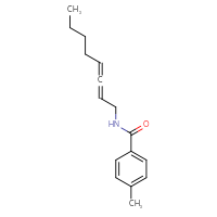Chemical structure of 4-methyl-N-[(2P)-octa-2,3-dien-1-yl]benzamide - CSSB20621635693