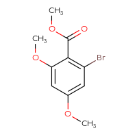 Chemical structure of methyl 2-bromo-4,6-dimethoxybenzoate - CSSB00010235860