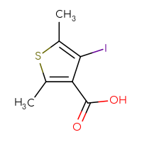 Chemical structure of 4-iodo-2,5-dimethylthiophene-3-carboxylic acid - CSSB00000022755