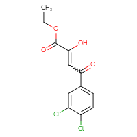 Chemical structure of ethyl 4-(3,4-dichlorophenyl)-2-hydroxy-4-oxobut-2-enoate - CSSB02188658616