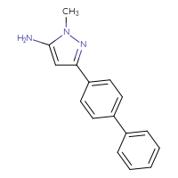 Chemical structure of 3-{[1,1'-biphenyl]-4-yl}-1-methyl-1H-pyrazol-5-amine - CSSB00103044321