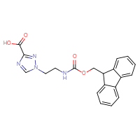 Chemical structure of 1-[2-({[(9H-fluoren-9-yl)methoxy]carbonyl}amino)ethyl]-1H-1,2,4-triazole-3-carboxylic acid - CSSB02495400587