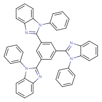 Chemical structure of 2-[3,5-bis(1-phenyl-1H-1,3-benzodiazol-2-yl)phenyl]-1-phenyl-1H-1,3-benzodiazole - CSSB00016990016