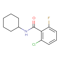 Chemical structure of 2-chloro-N-cyclohexyl-6-fluorobenzamide - CSSB00000387823