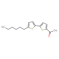 Chemical structure of 1-{5'-hexyl-[2,2'-bithiophen]-5-yl}ethan-1-one - CSSB06589584131