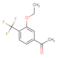 Chemical structure of 1-[3-ethoxy-4-(trifluoromethyl)phenyl]ethan-1-one - CSSB00042388738