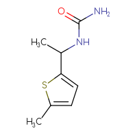 Chemical structure of [1-(5-methylthiophen-2-yl)ethyl]urea - CSSB00011462788