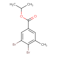 Chemical structure of propan-2-yl 3,4-dibromo-5-methylbenzoate - CSSB02131847550