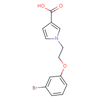 Chemical structure of 1-[2-(3-bromophenoxy)ethyl]-1H-pyrrole-3-carboxylic acid - CSSB00008376538