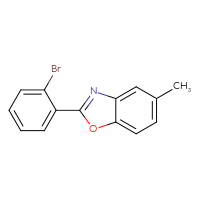 Chemical structure of 2-(2-bromophenyl)-5-methyl-1,3-benzoxazole - CSSB00121645269