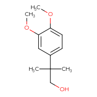 Chemical structure of 2-(3,4-dimethoxyphenyl)-2-methylpropan-1-ol - CSSB00010103739