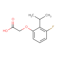 Chemical structure of 2-[3-fluoro-2-(propan-2-yl)phenoxy]acetic acid - CSSB20518944822