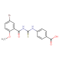 Chemical structure of 4-({[(5-bromo-2-methoxyphenyl)formamido]methanethioyl}amino)benzoic acid - CSSB00102612989