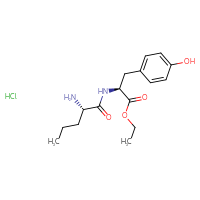Chemical structure of ethyl (2S)-2-[(2S)-2-aminopentanamido]-3-(4-hydroxyphenyl)propanoate hydrochloride - CSSB20963524777