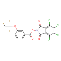 Chemical structure of 4,5,6,7-tetrachloro-1,3-dioxo-2,3-dihydro-1H-isoindol-2-yl 3-(1,1,2-trifluoroethoxy)benzoate - CSSB20271124127