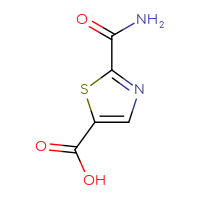Chemical structure of 2-carbamoyl-1,3-thiazole-5-carboxylic acid - CSSB00134712762