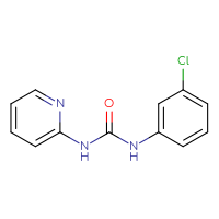 Chemical structure of 3-(3-chlorophenyl)-1-(pyridin-2-yl)urea - CSSB00020585911