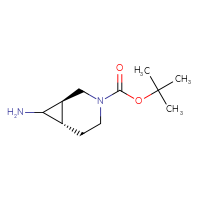 Chemical structure of tert-butyl (1R,6S)-7-amino-3-azabicyclo[4.1.0]heptane-3-carboxylate - CSSB21227831688