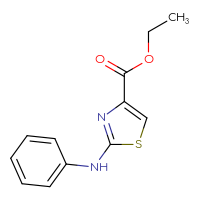 Chemical structure of ethyl 2-(phenylamino)-1,3-thiazole-4-carboxylate - CSSB00000256518