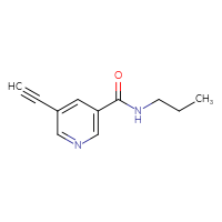 Chemical structure of 5-ethynyl-N-propylpyridine-3-carboxamide - CSSB01991079868