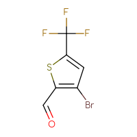 Chemical structure of 3-bromo-5-(trifluoromethyl)thiophene-2-carbaldehyde - CSSB00020958469