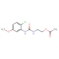Chemical structure of 2-{[(2-chloro-5-methoxyphenyl)carbamoyl]amino}ethyl acetate - CSSB00964756192