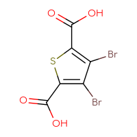 Chemical structure of dibromothiophene-2,5-dicarboxylic acid - CSSB21284860521