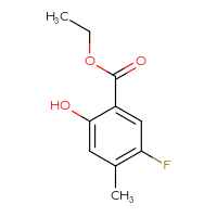 Chemical structure of ethyl 5-fluoro-2-hydroxy-4-methylbenzoate - CSSB00020959446