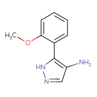 Chemical structure of 5-(2-methoxyphenyl)-1H-pyrazol-4-amine - CSSB00010921217