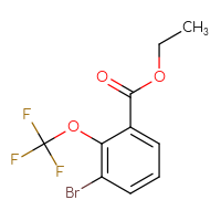 Chemical structure of ethyl 3-bromo-2-(trifluoromethoxy)benzoate - CSSB00161173790