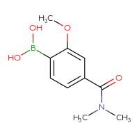Chemical structure of [4-(dimethylcarbamoyl)-2-methoxyphenyl]boronic acid - CSSB00011106834