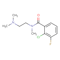 Chemical structure of 2-chloro-N-[2-(dimethylamino)ethyl]-3-fluoro-N-methylbenzamide - CSSB01998649059