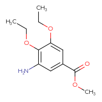 Chemical structure of methyl 3-amino-4,5-diethoxybenzoate - CSSB00025683646