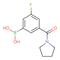 Chemical structure of [3-fluoro-5-(pyrrolidine-1-carbonyl)phenyl]boronic acid - CSSB00010260513