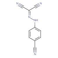 Chemical structure of 1-cyano-N-(4-cyanophenyl)methanecarbohydrazonoyl cyanide - CSSB00000007673
