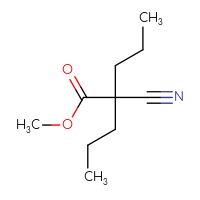 Chemical structure of methyl 2-cyano-2-propylpentanoate - CSSB00011499466