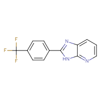 Chemical structure of 2-[4-(trifluoromethyl)phenyl]-3H-imidazo[4,5-b]pyridine - CSSB00045972875