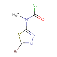 Chemical structure of N-(5-bromo-1,3,4-thiadiazol-2-yl)-N-methylcarbamoyl chloride - CSSB15019978711