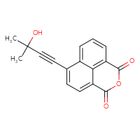 Chemical structure of 8-(3-hydroxy-3-methylbut-1-yn-1-yl)-3-oxatricyclo[7.3.1.0⁵,¹³]trideca-1(13),5,7,9,11-pentaene-2,4-dione - CSSB00160621047
