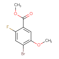 Chemical structure of methyl 4-bromo-2-fluoro-5-methoxybenzoate - CSSB00010764400