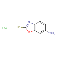 Chemical structure of 6-amino-1,3-benzoxazole-2-thiol hydrochloride - CSSB21432535696